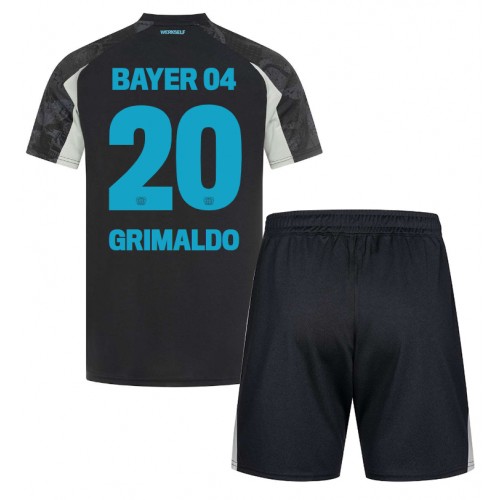 Dres Bayer Leverkusen Alejandro Grimaldo #20 Rezervni za djecu 2024-25 Kratak Rukav (+ kratke hlače)